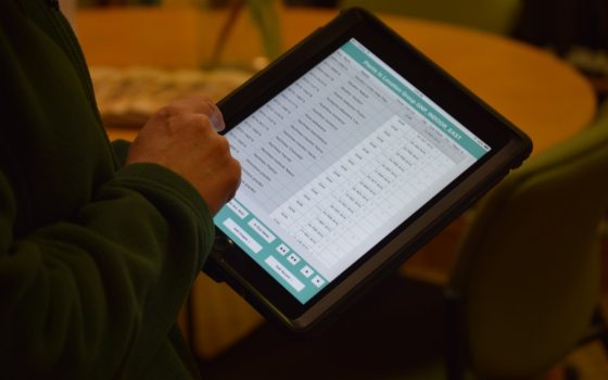 Garden Notepad Plus app on iPad